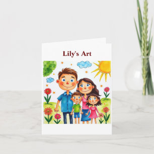 Cartão Tenha orgulho de seu filho adicionar trabalho de a