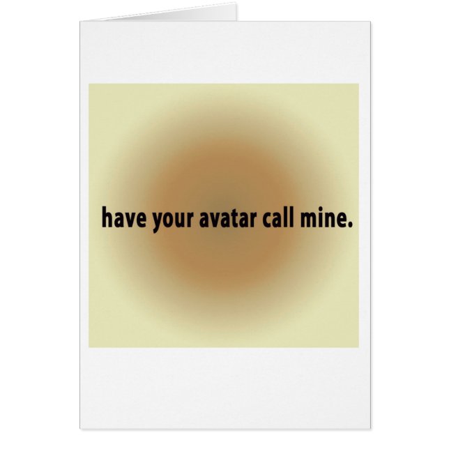 Cartão tenha sua mina da chamada do avatar (Frente)