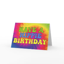 Tenha um aniversário hippie Tie Dye Fofo Colorido 
