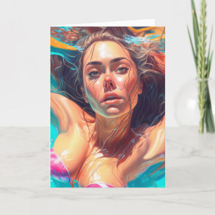 Cartão Tenha um belo verão Manter em contato