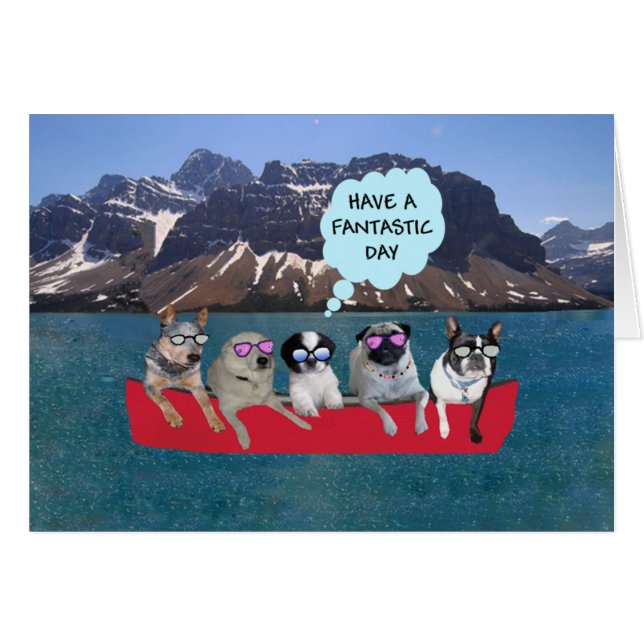 Cartão Tenha um dia fantástico (Frente Horizontal)