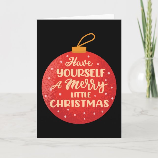 Cartão Tenha um Feliz Natal, Baile de Natal (Frente)