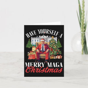Cartão Tenha Um Feliz Papai noel De Natal Engraçado Tremo