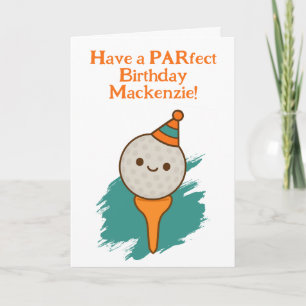 Cartão Tenha um Golf Personalizado de Aniversário do PARf