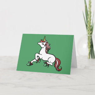Cartão Tenha um Natal de Unicórnio Mágico Arte de Unicórn