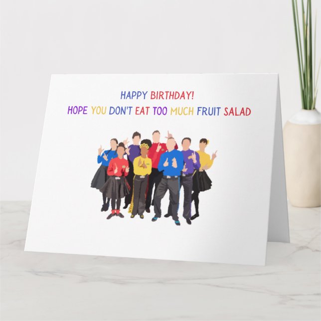 Cartão Tenha um Wiggly Birthday (Frente)