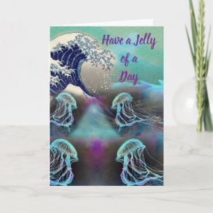Cartão Tenha uma gelatina de uma onda gigante do dia