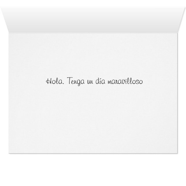 Cartão Tenha uma maravilhosa língua espanhola do dia (Interior horizontal (base))