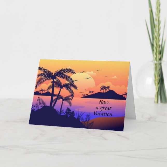 Cartão Tenham férias de excelente (Frente)