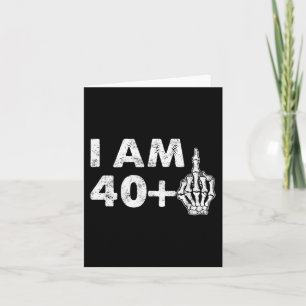 Cartão Tenho 41 Anos de Idade Esqueleto Divertido Dedo do