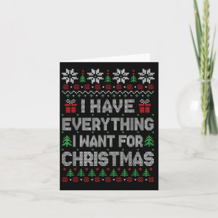 Cartão Tenho tudo que quero no Natal, sou eu