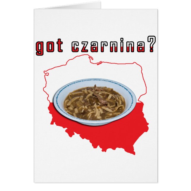 Cartão Tenho um mapa polonês cznina (Frente)