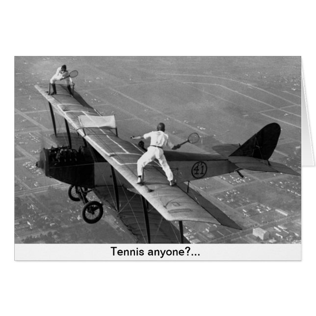 Cartão "Tênis Alguém?" (Frente Horizontal)