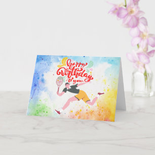 Cartão Tênis de Aniversário Feliz tênis