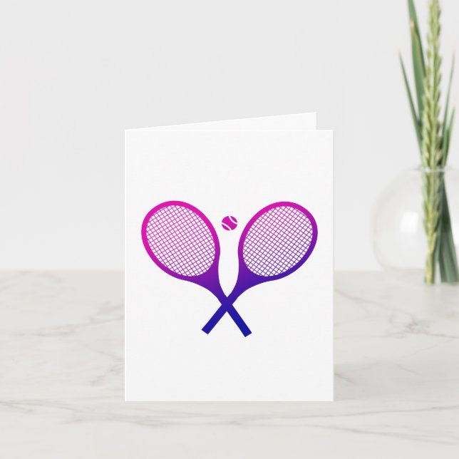 Cartão Tênis Rackets Magenta para Mão Roxa (Frente)