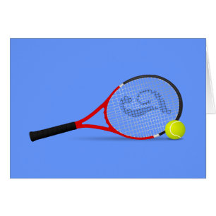 Cartão Tênis Racquet e Ball