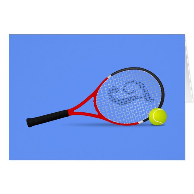 Cartão Tênis Racquet e Ball (Frente Horizontal)