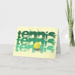 Cartão tennis player Happy Birthday