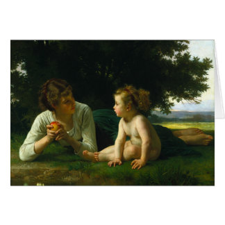 Cartão Tentação por Bouguereau 1880