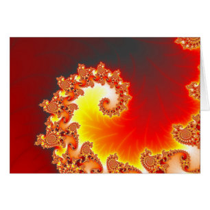 Cartão Tentáculo flamejante - arte do Fractal