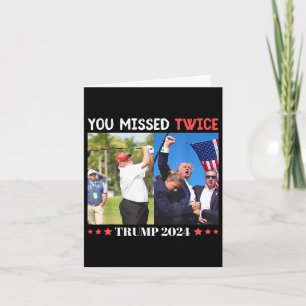 Cartão Tentativa de Inação de Trump Trump 2024 Você Errou