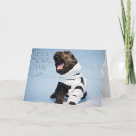 Cartão Tente logo cachorrinho