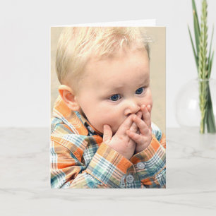 Cartão Tente se Recuperar Logo Menino Surpreso