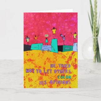 Cartão Tentou não deixar outro COLORIR suas opiniões