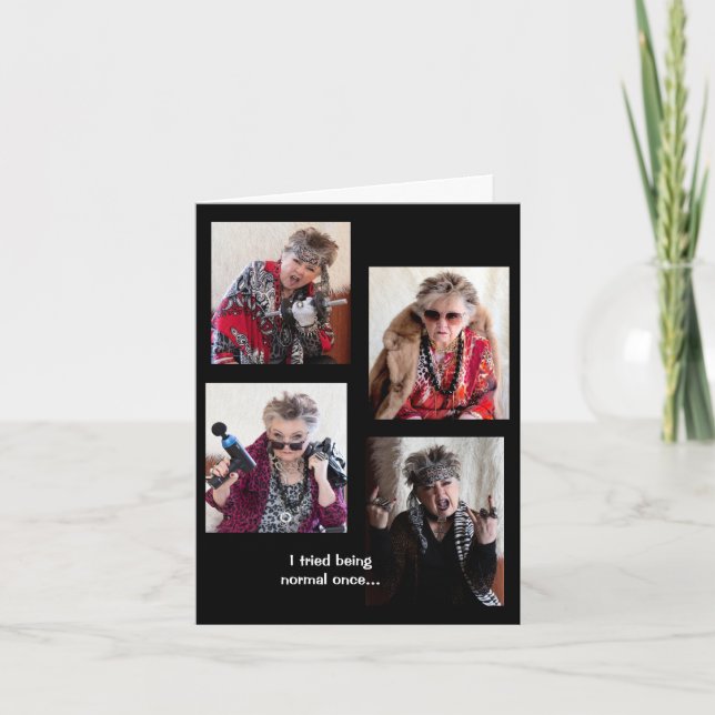 Cartão Tentou ser normal quando a placa de saudação foi d (Frente)