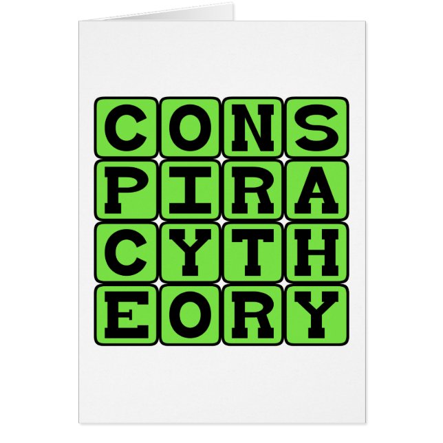Cartão Teoria da Conspiração, Tinfoil Hat Explicação (Frente)