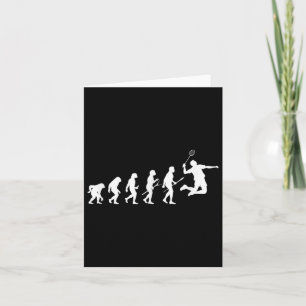 Cartão Teoria da Evolução do Jogador Engraçado de Badmint