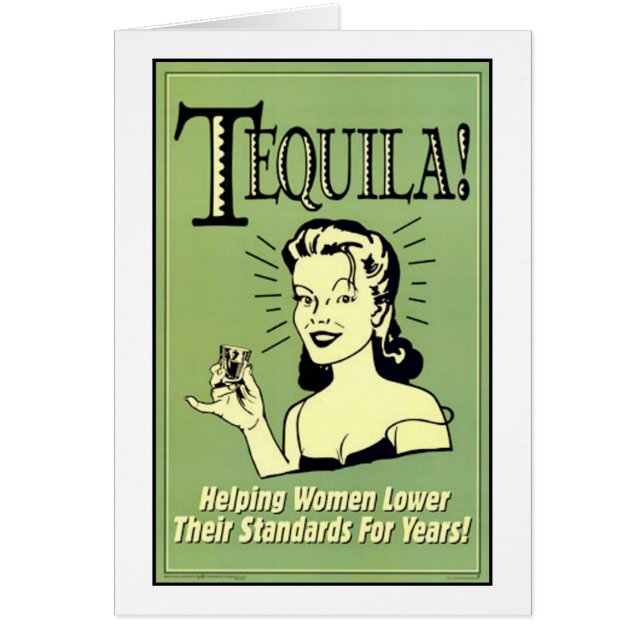 Cartão Tequila - Ajudando as mulheres a reduzir seus padr (Frente)