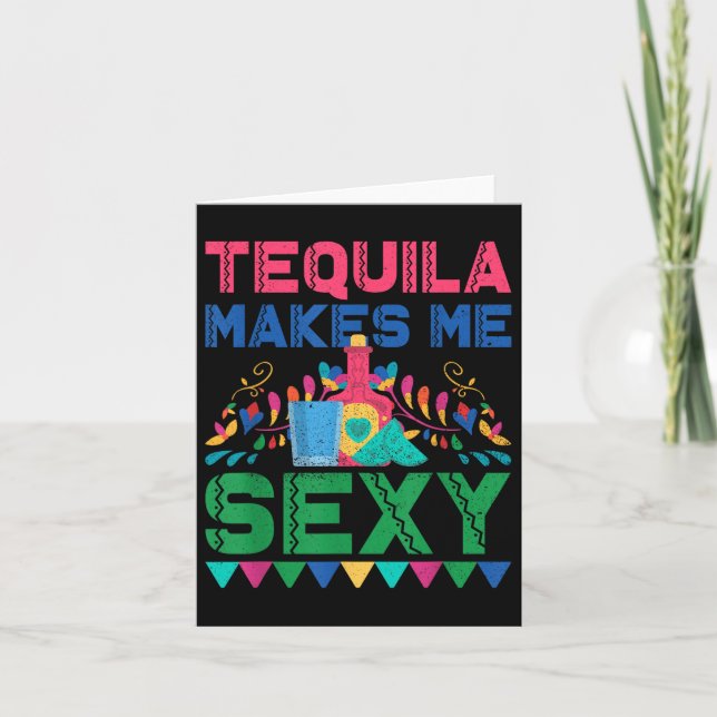 Cartão Tequila me faz Y - Cinco mexicanos de Mayo Fiesta (Frente)