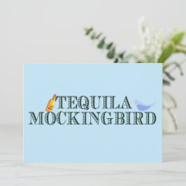 Cartão Tequila Mockingbird Engraçado Livro Pun Aniversári