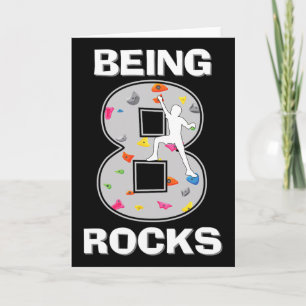 Cartão Ter 8 Anos de Idade é Incrível Escalador 8º Aniver