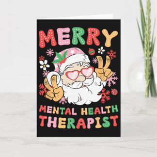 Cartão Terapeuta de Saúde Mental Feliz Natal Xmas Festa
