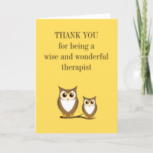 Terapêutica De Aconselhamento De Wise Owl Obrigado