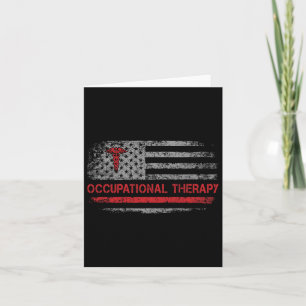Cartão Terapêutica Ocupacional De Bandeira Americana Para