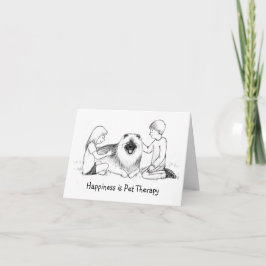 Cartão Terapia com Keeshond: Texto Personalizável