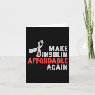 Cartão Terapia de Insulina Feminina Conscientização sobre