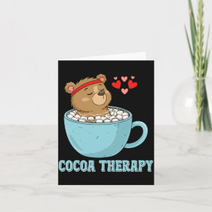 Cartão Terapia de Urso de Chocolate Quente Marshmallo Fof