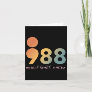 Cartão Terapia Mental 988 Conselheiro de Semicolon Posi