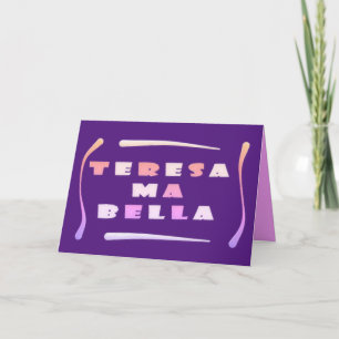 Cartão Teresa Bella made for her mixed colours