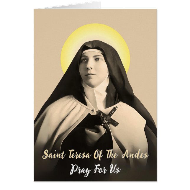 Cartão TERESA santo DOS ANDES (Frente)