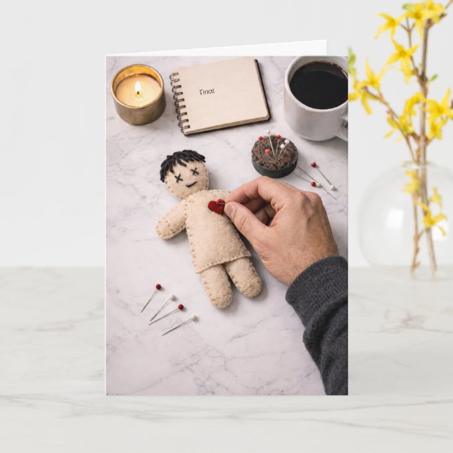 Cartão Terminar é Difícil de Fazer Ilustração Final (Flor Amarela)