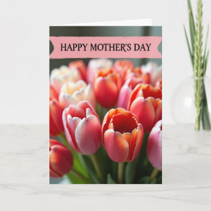 Cartão Terno de Tulipas para o Dia das Mães