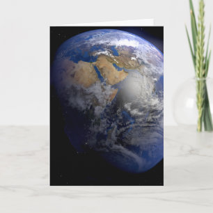 Cartão Terra Azul Do Espaço Inspirador