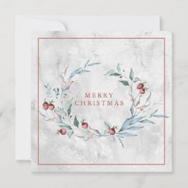 Cartão Terra Botânica Elegante de Natal