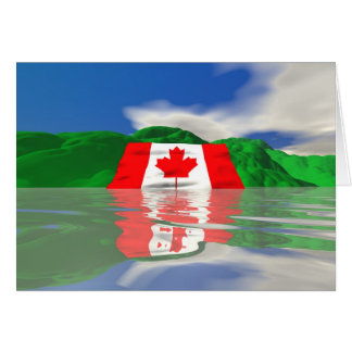 Cartão Terra canadense da bandeira