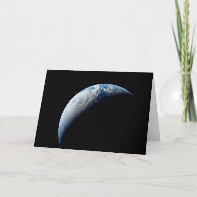 Cartão Terra Crescente Tirada Da Missão Apollo 4. (Frente)